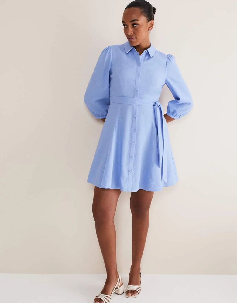 Lucie Linen Shirt Dress