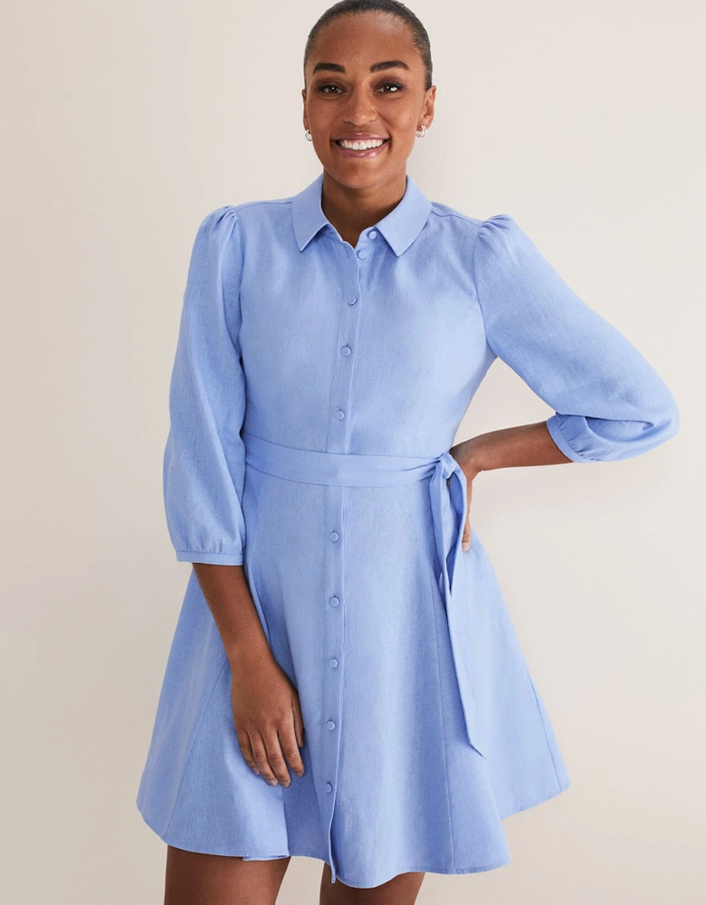 Lucie Linen Shirt Dress