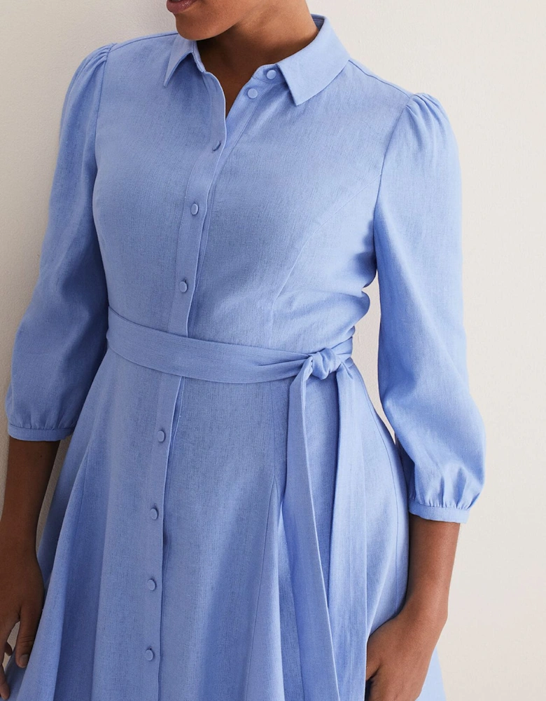 Lucie Linen Shirt Dress