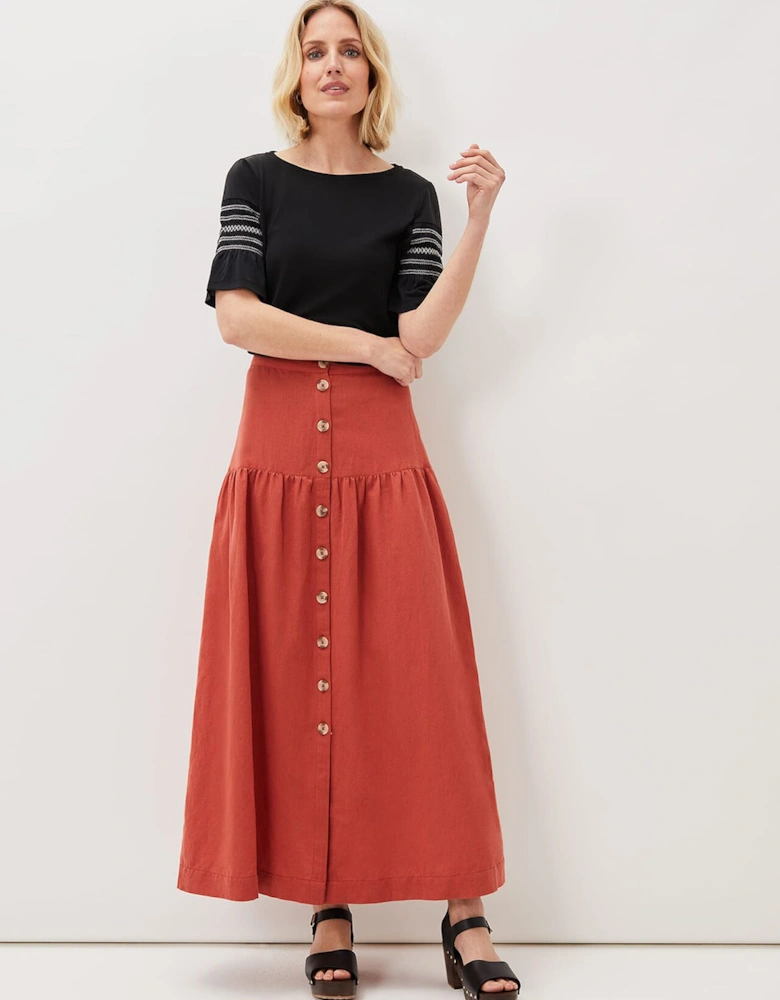 Alessia Linen Maxi Skirt