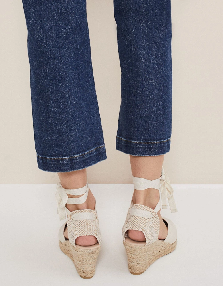 Suede Ankle Tie Espadrille Shoe