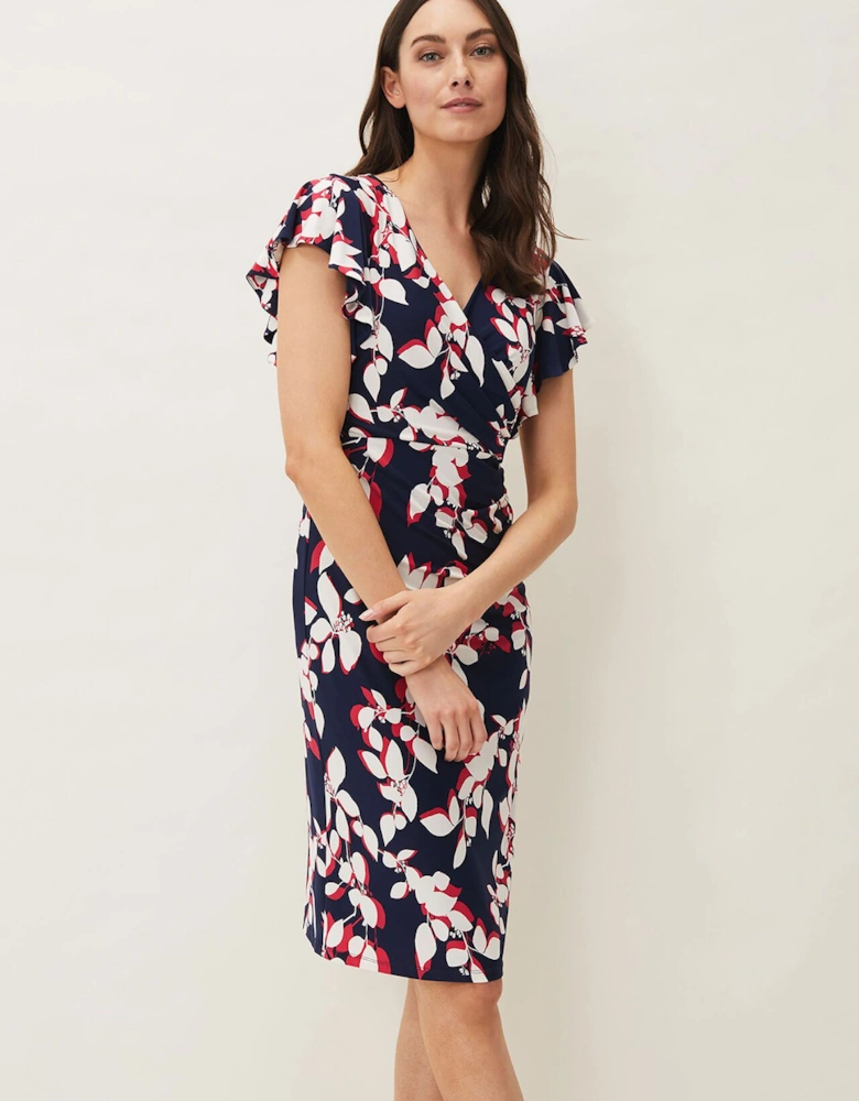 Helene Printed Jersey Dress