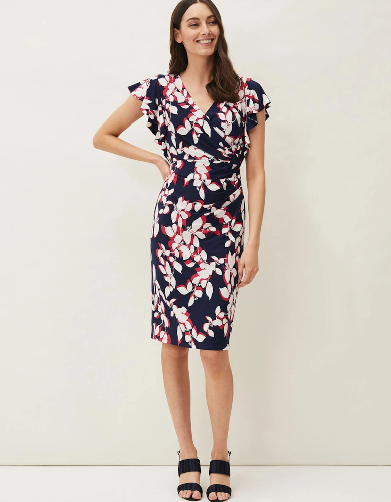 Helene Printed Jersey Dress