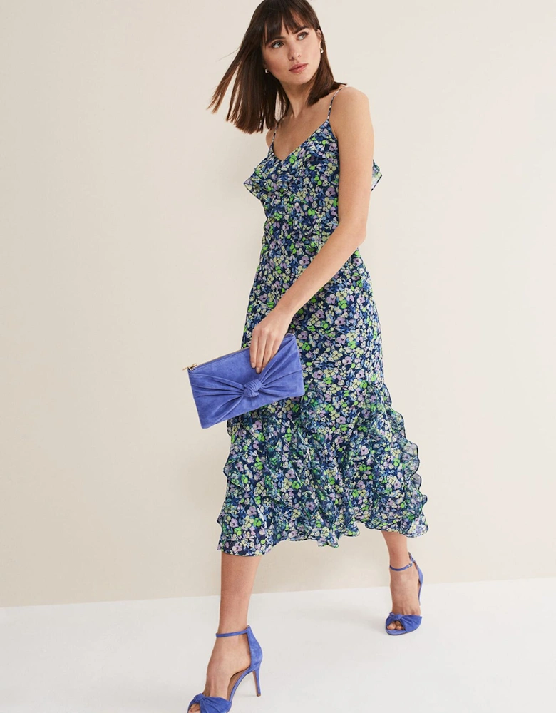 Catira Floral Ruffle Midaxi Dress