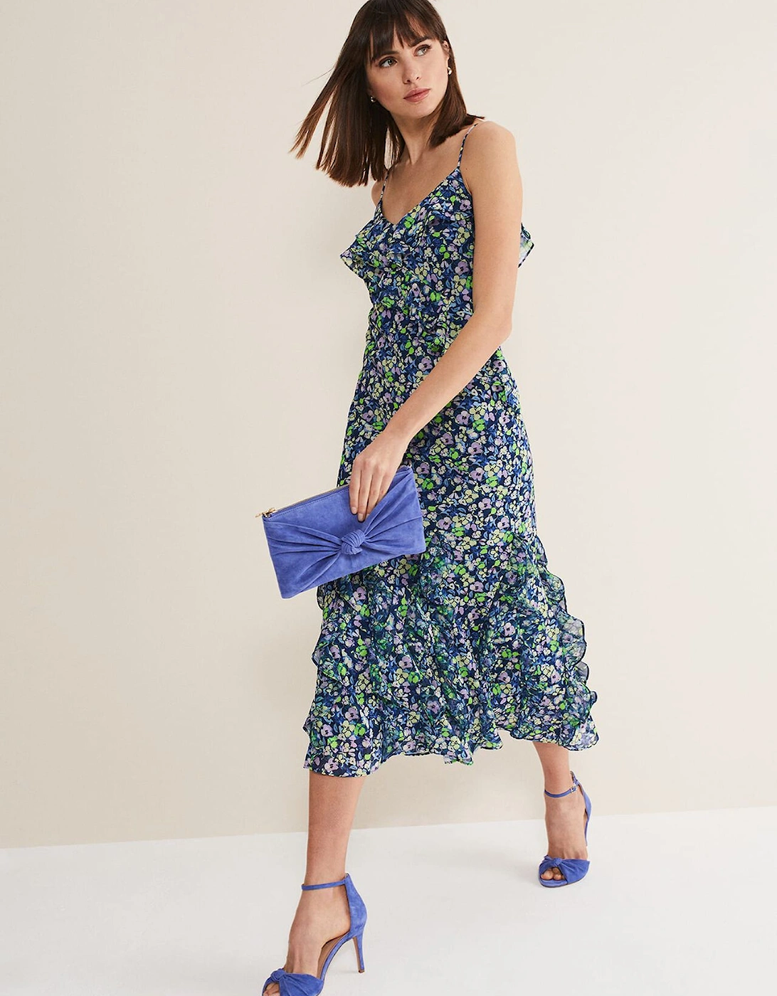 Catira Floral Ruffle Midaxi Dress, 7 of 6