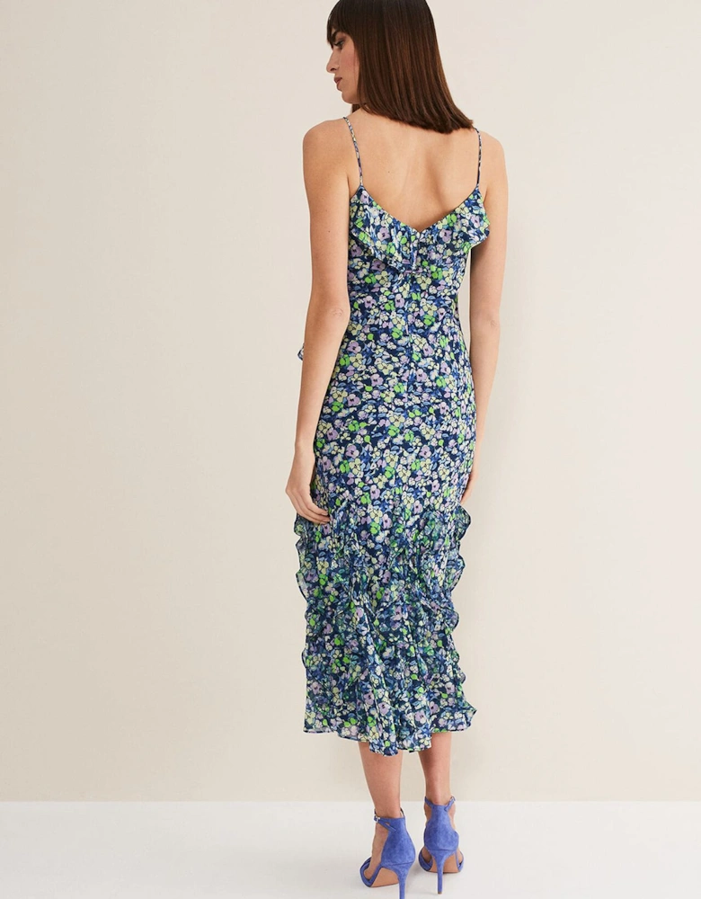 Catira Floral Ruffle Midaxi Dress