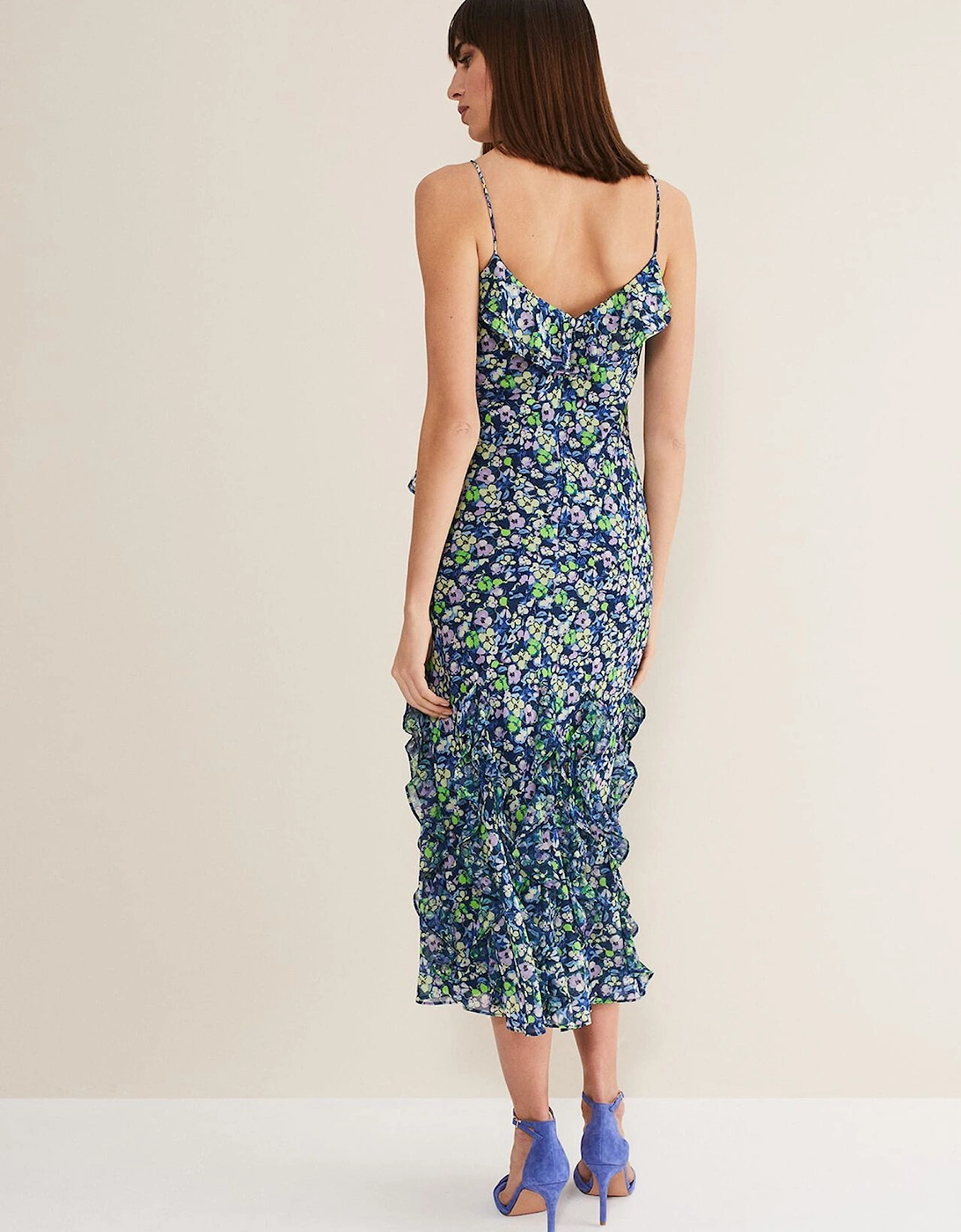 Catira Floral Ruffle Midaxi Dress