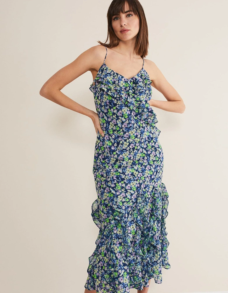 Catira Floral Ruffle Midaxi Dress