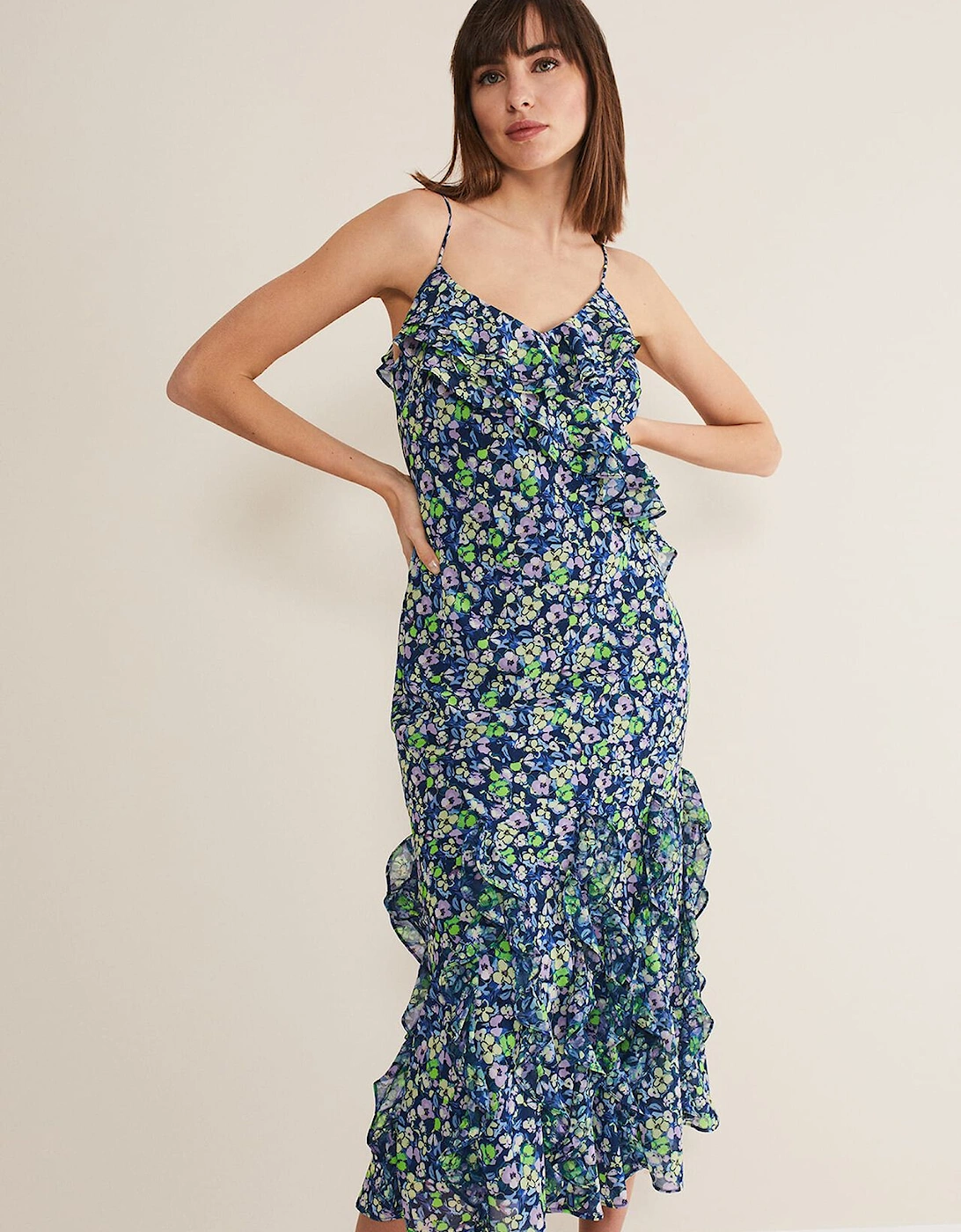 Catira Floral Ruffle Midaxi Dress