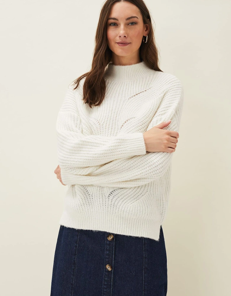 Ruby Fluffy Decorative Open Stitch Jumper