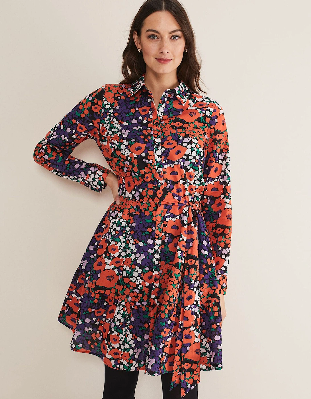 Kerri Cotton Floral Mini Dress, 7 of 6