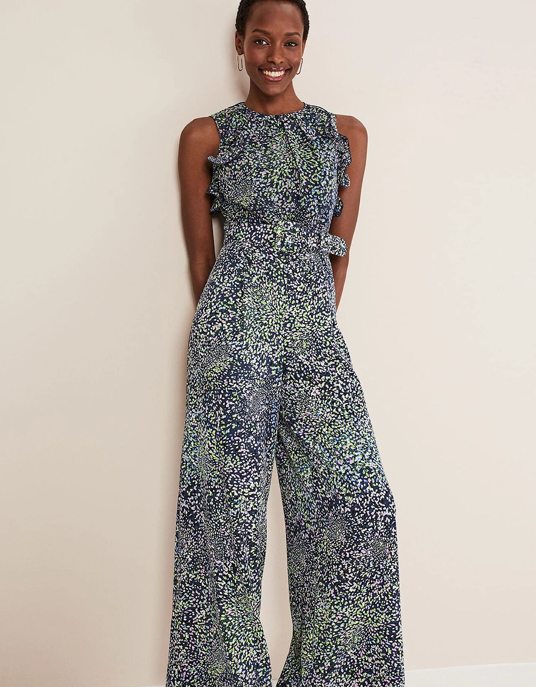 Maggie Ditsy Ruffle Jumpsuit