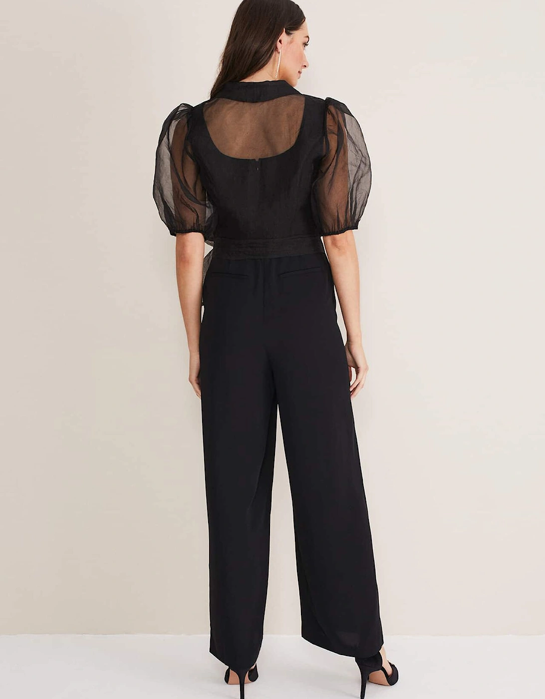 Brontie Puff Sleeve Wide Leg Jumpsuit