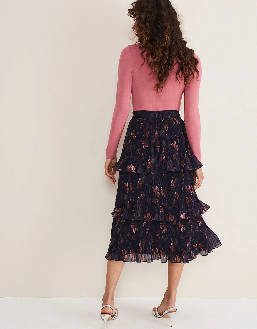 Selena Tiered Printed Skirt