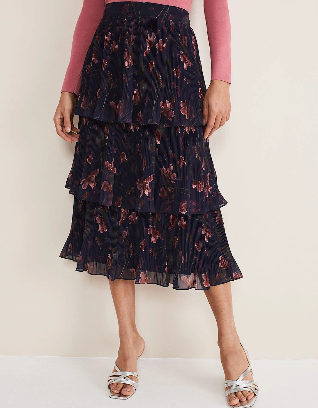 Selena Tiered Printed Skirt