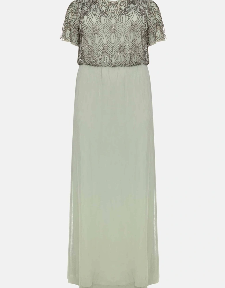 Tomasi Beaded Tulle Maxi Dress