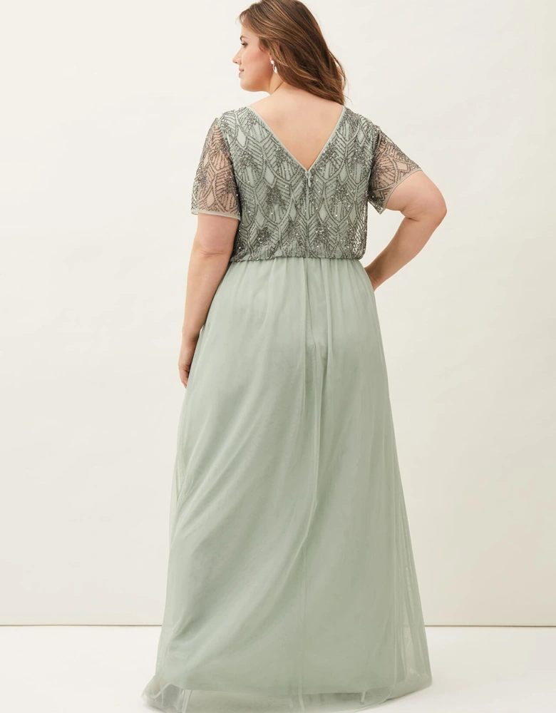 Tomasi Beaded Tulle Maxi Dress