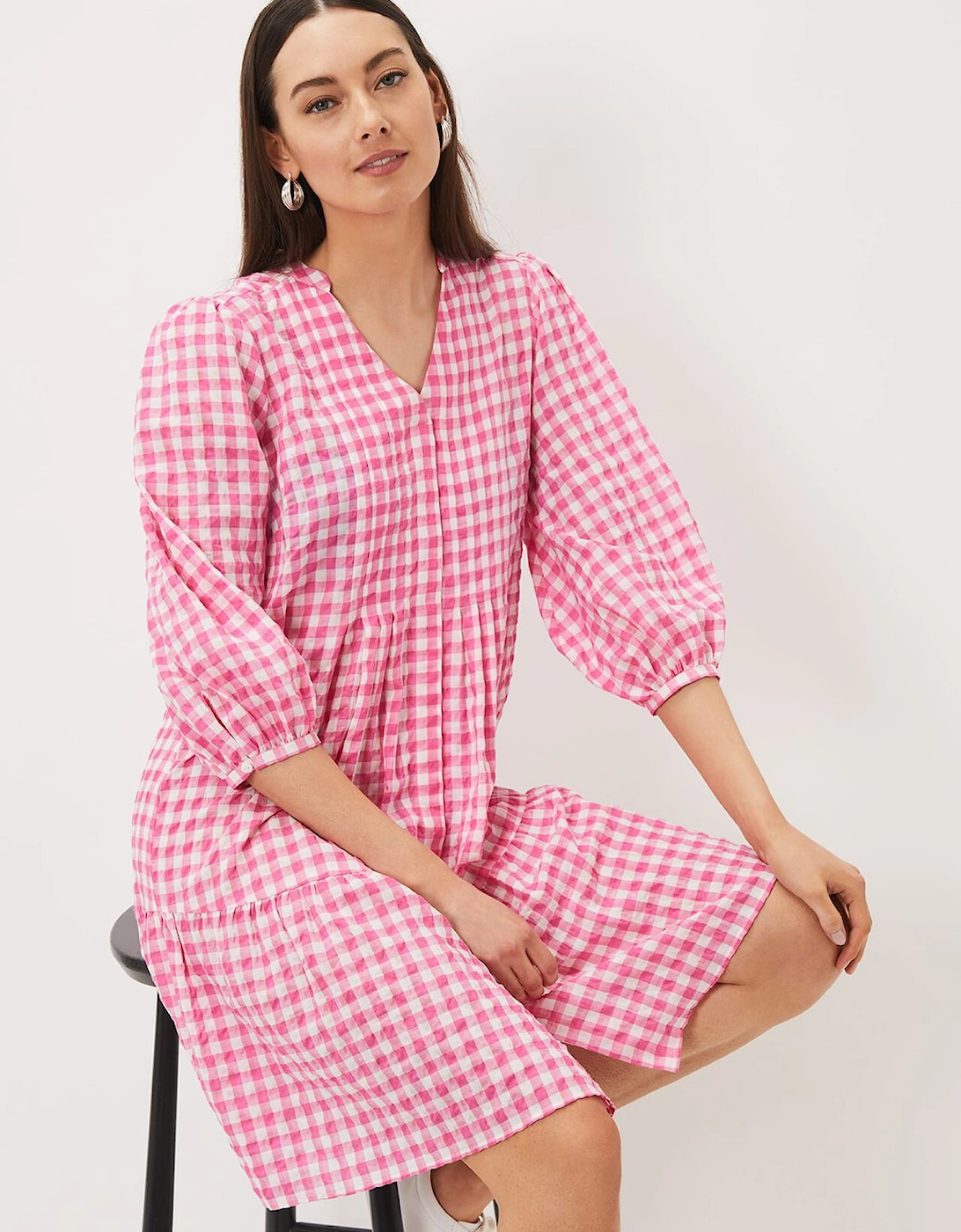 Oona Gingham Swing Dress