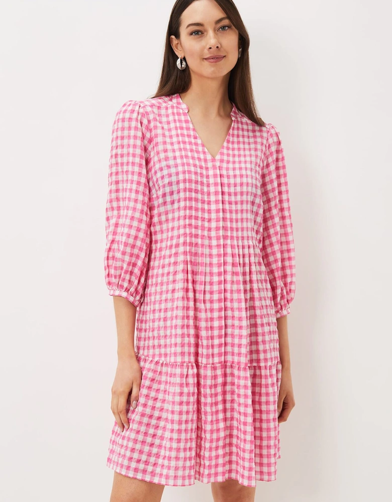 Oona Gingham Swing Dress