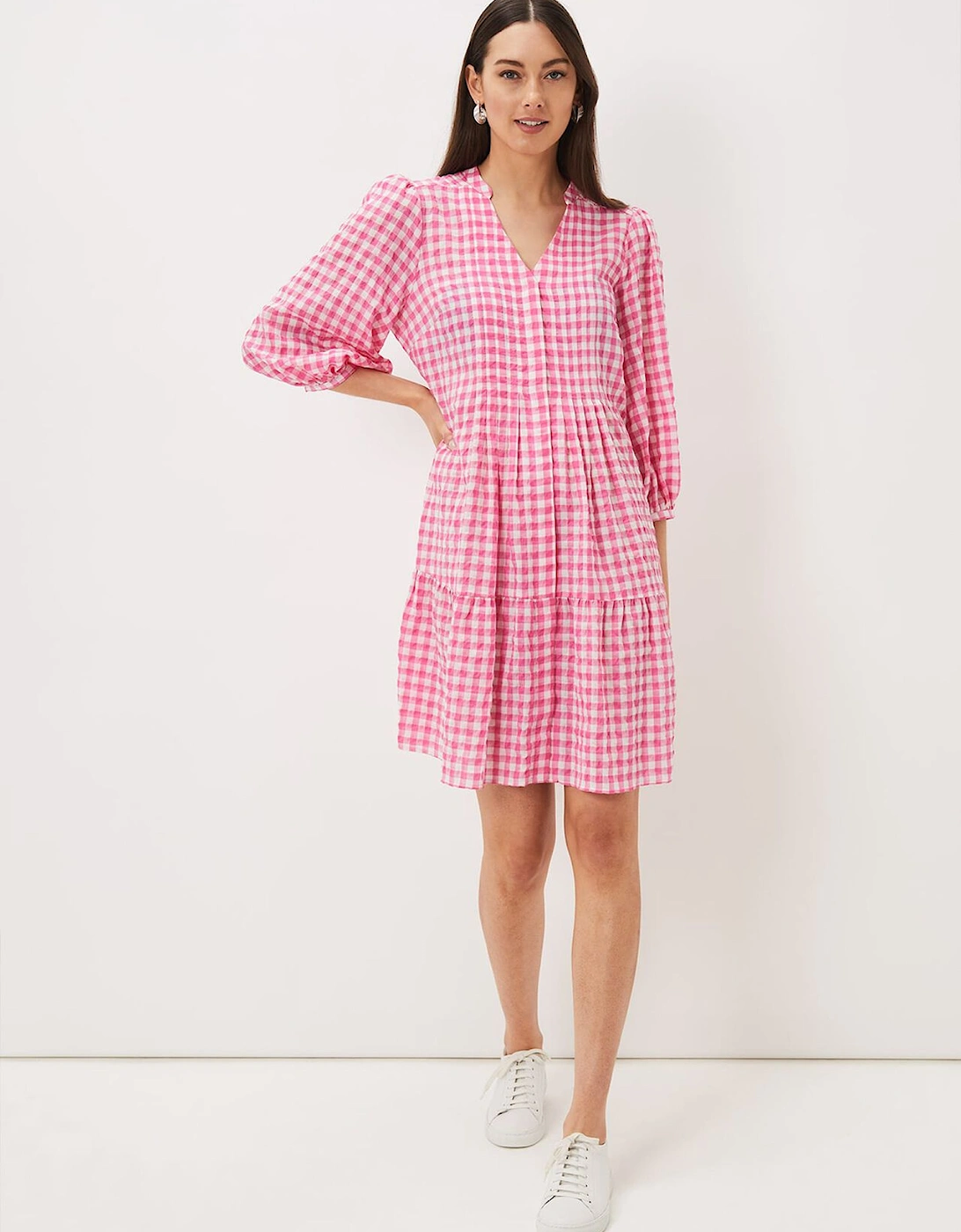 Oona Gingham Swing Dress