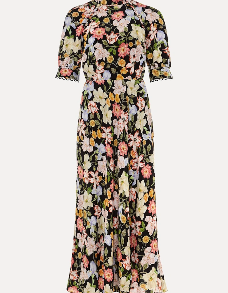 Penelope Floral Puff Sleeve Midi Dress