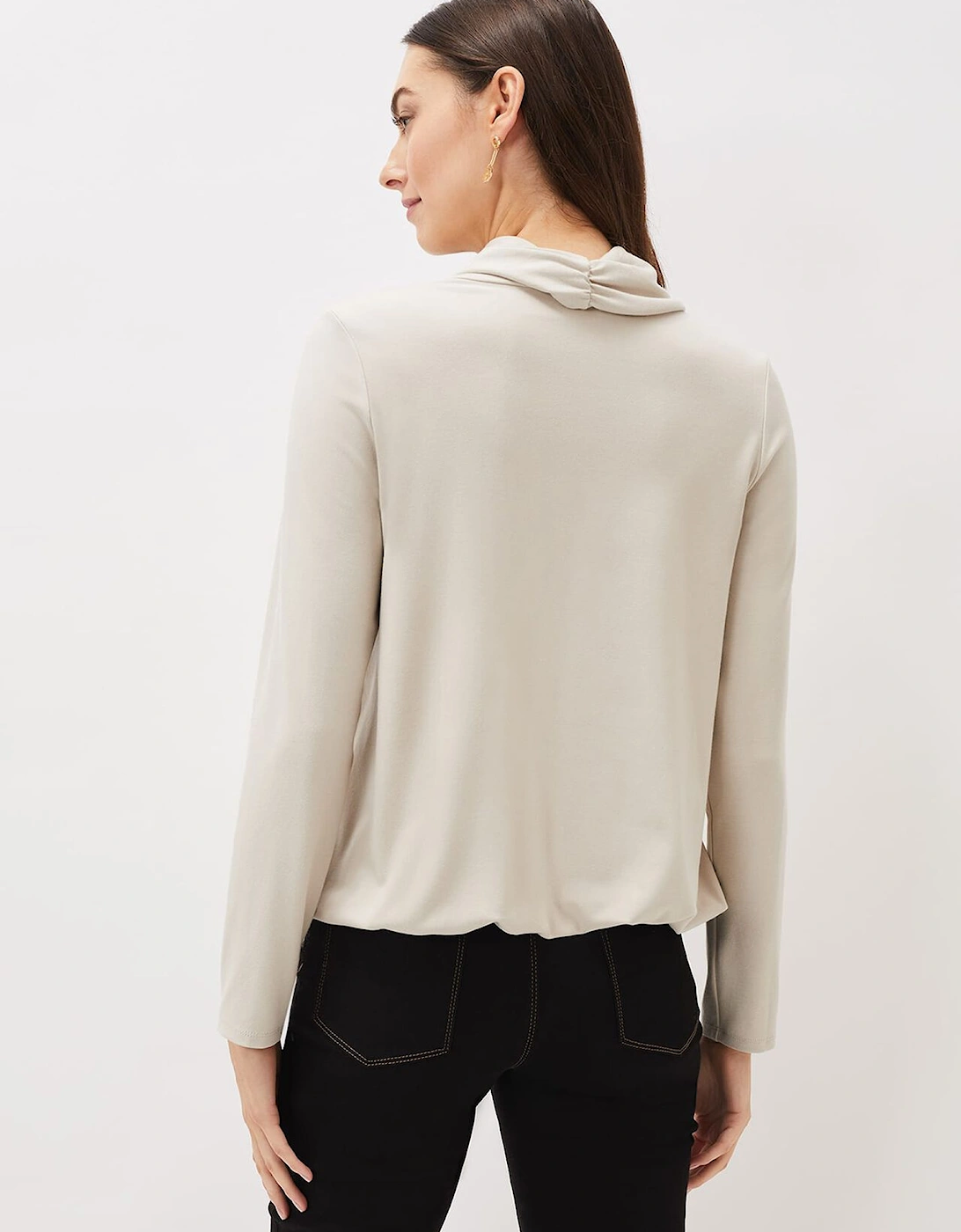 Elia Cowl Neck Blouson Top