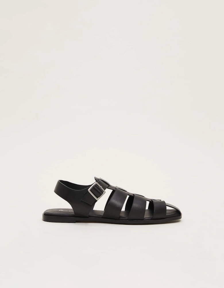 Leather Chunky Strap Sandal