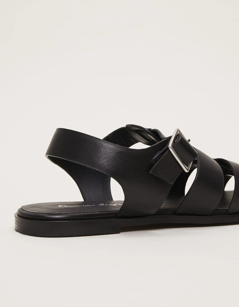 Leather Chunky Strap Sandal