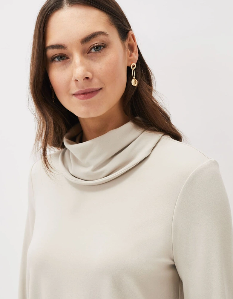 Elia Cowl Neck Blouson Top