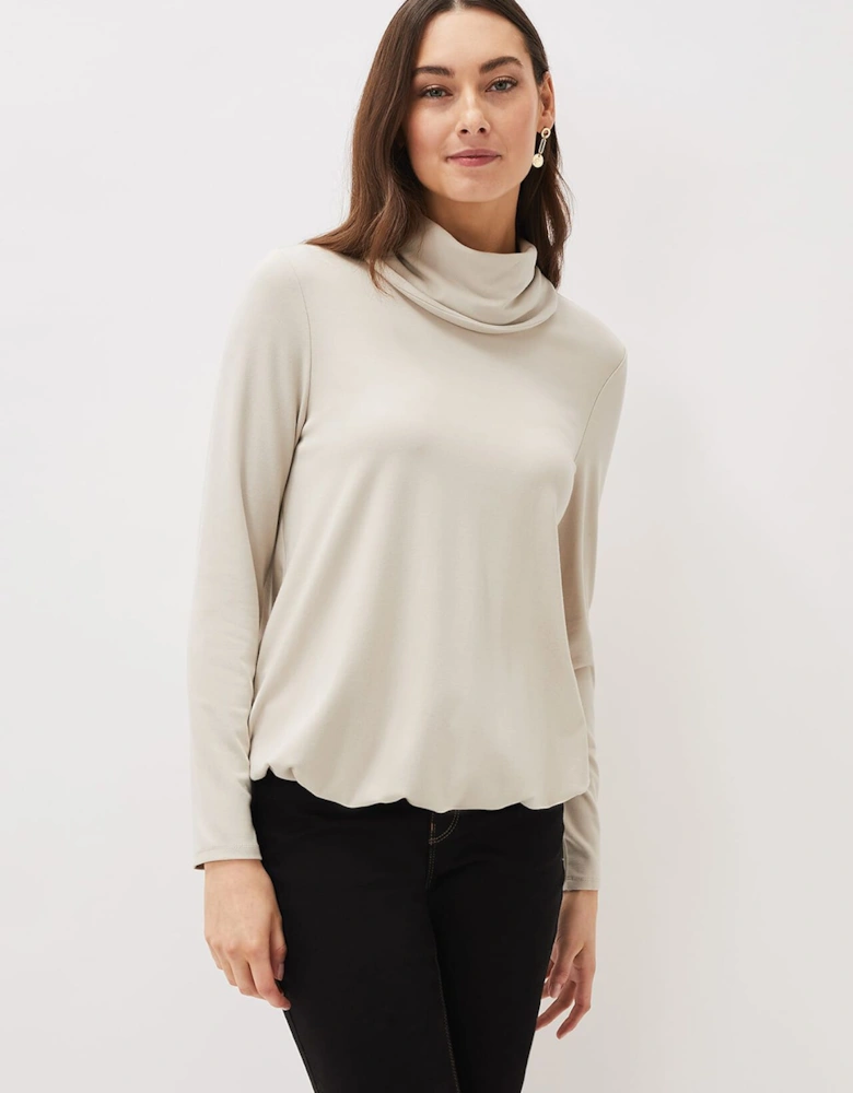 Elia Cowl Neck Blouson Top