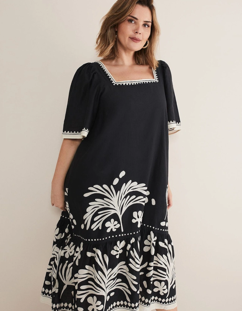 Claria Linen Midi Dress