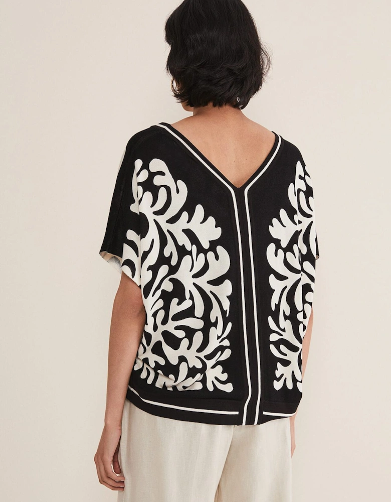 Natalie V Neck Printed Top