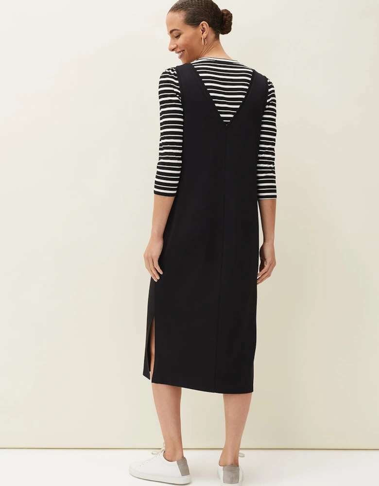 Catya Two Piece Stripe Top And Dress