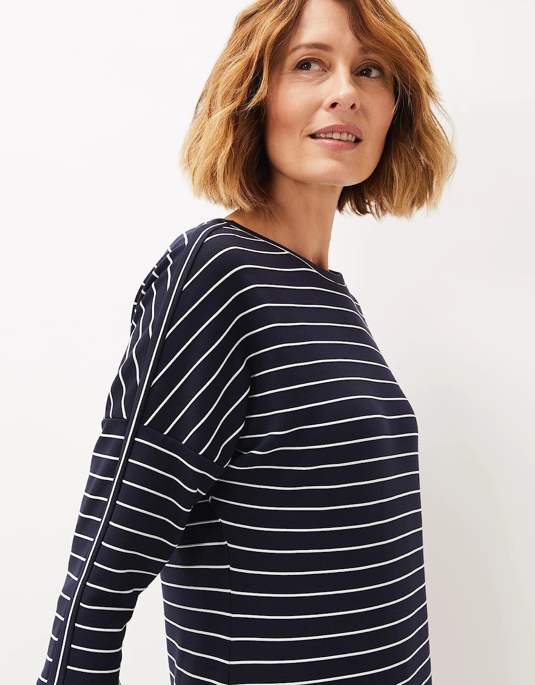 Cecile Stripe Midi Jersey Dress