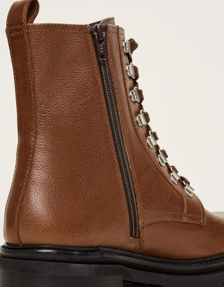 Meladie Leather Lace Up Boot