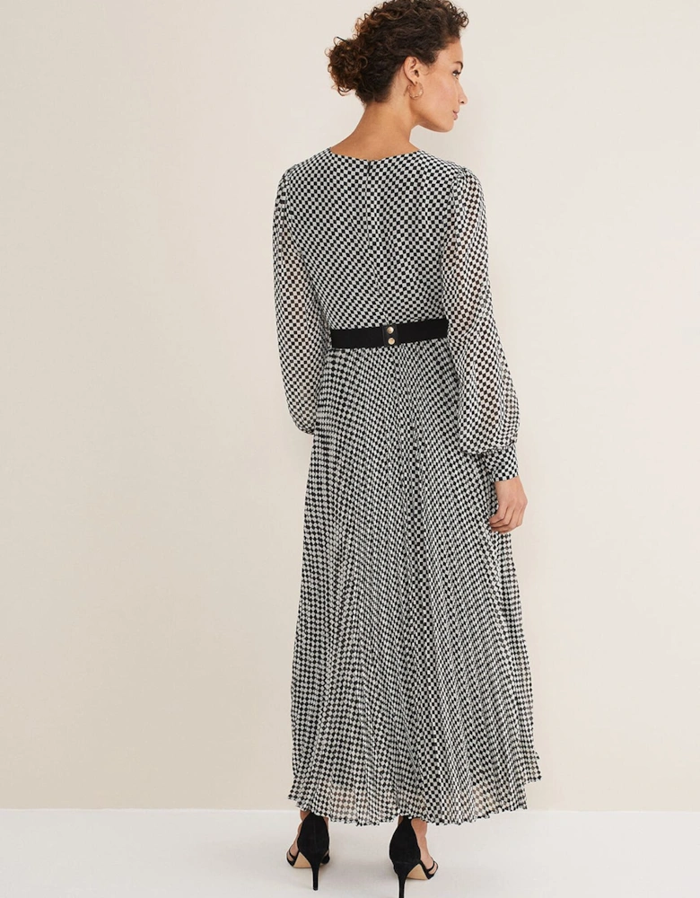 Carmen Checked Midaxi Dress