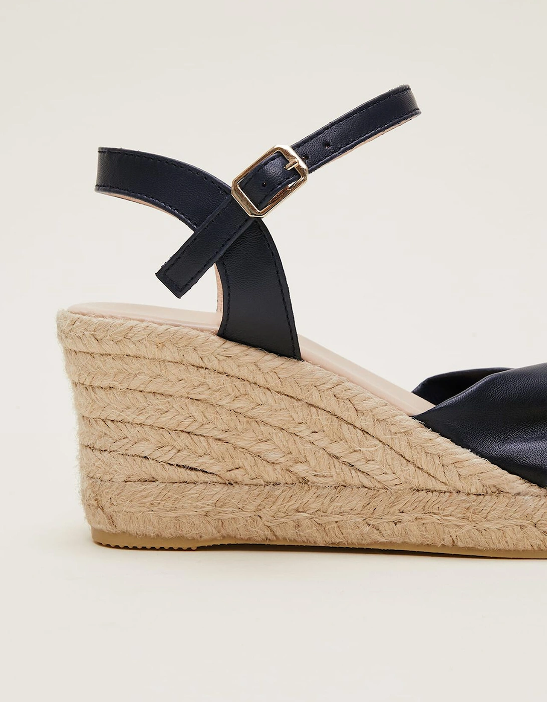 Leather Knot Front Espadrilles