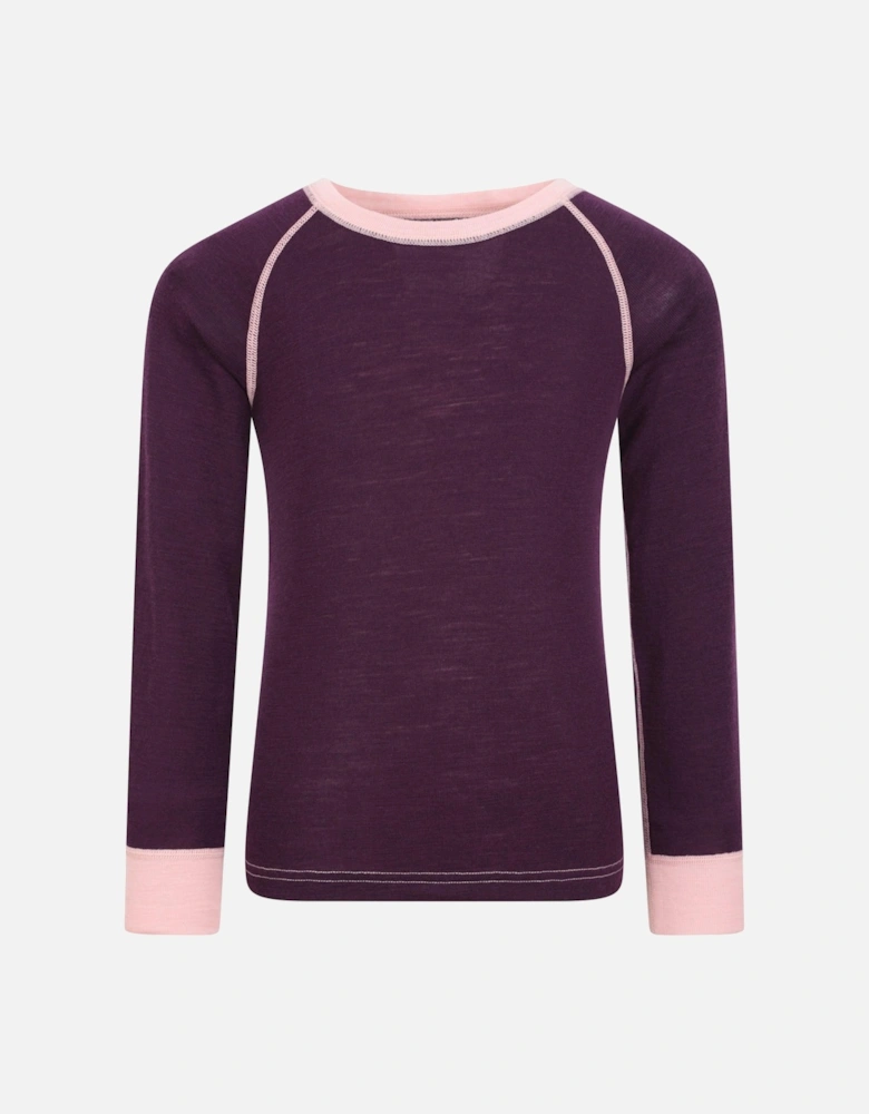 Childrens/Kids Merino II Round Neck Base Layer Top