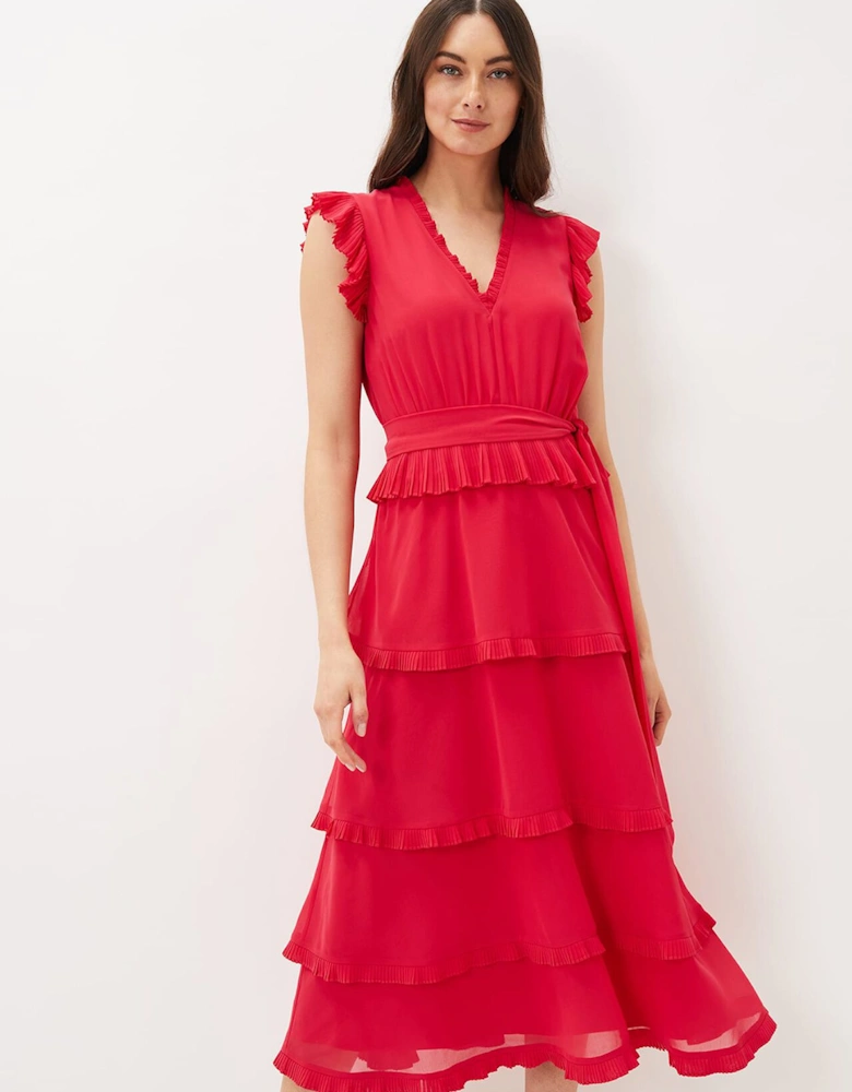 Josephina Tiered Midi Dress