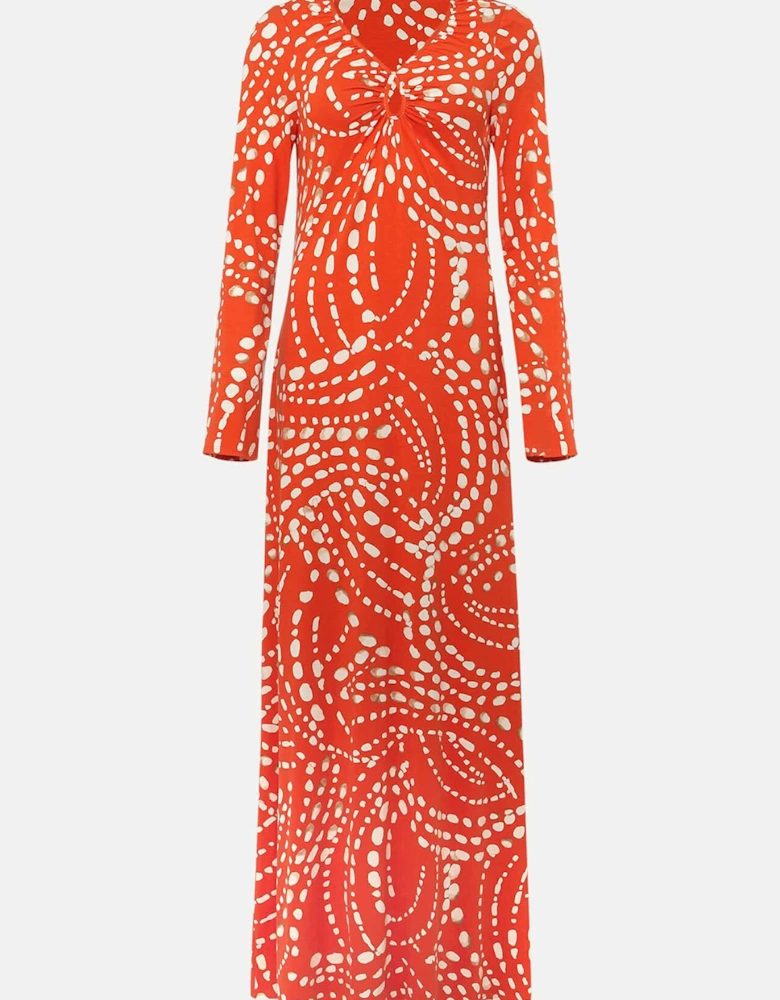 Ayla Spot Print Midi Dress