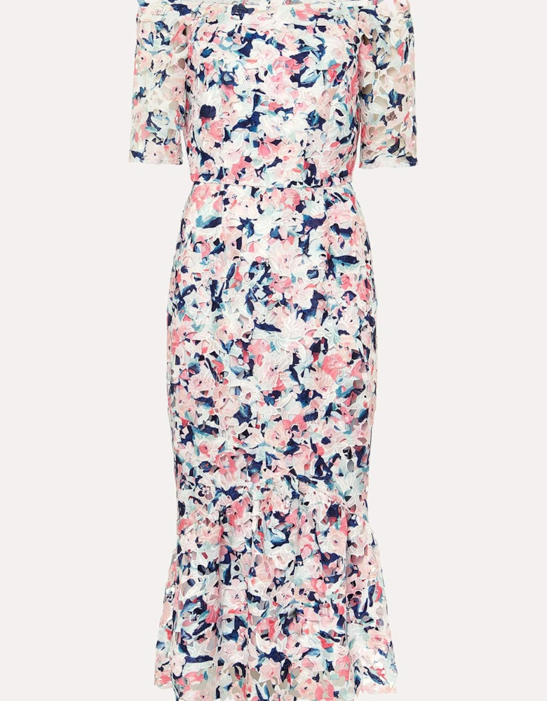 Francesa Off Shoulder Floral Print Dress