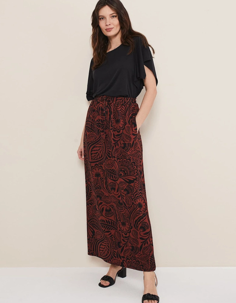 Mara Abstract Maxi Skirt