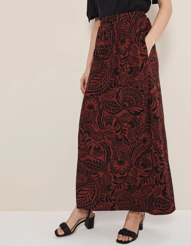 Mara Abstract Maxi Skirt