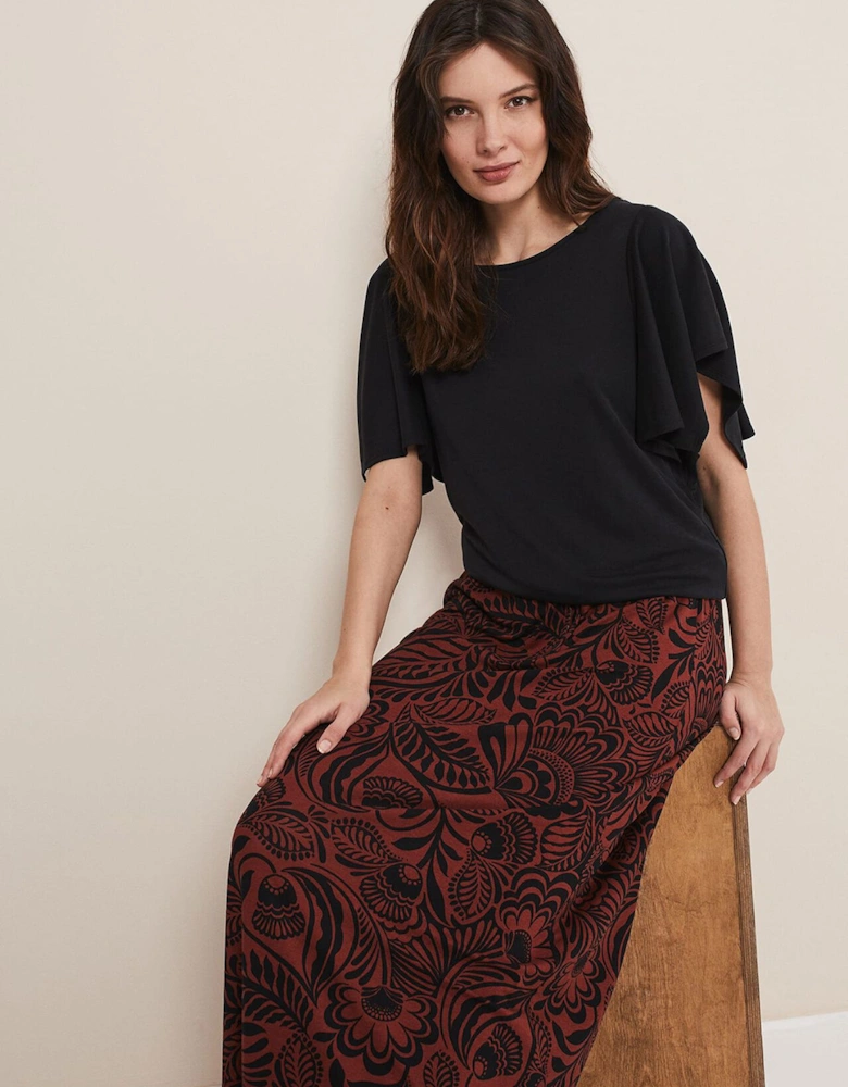 Mara Abstract Maxi Skirt