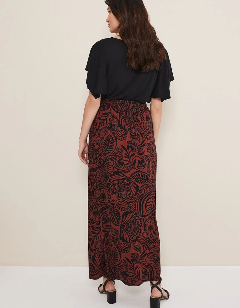 Mara Abstract Maxi Skirt