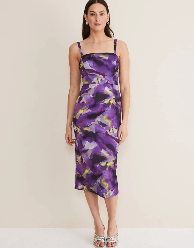 Adelita Abstract Print Dress