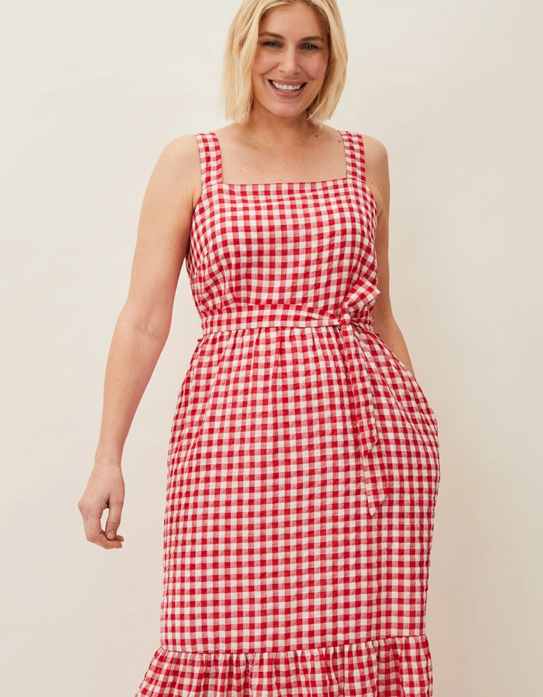 Geri Gingham Maxi Dress