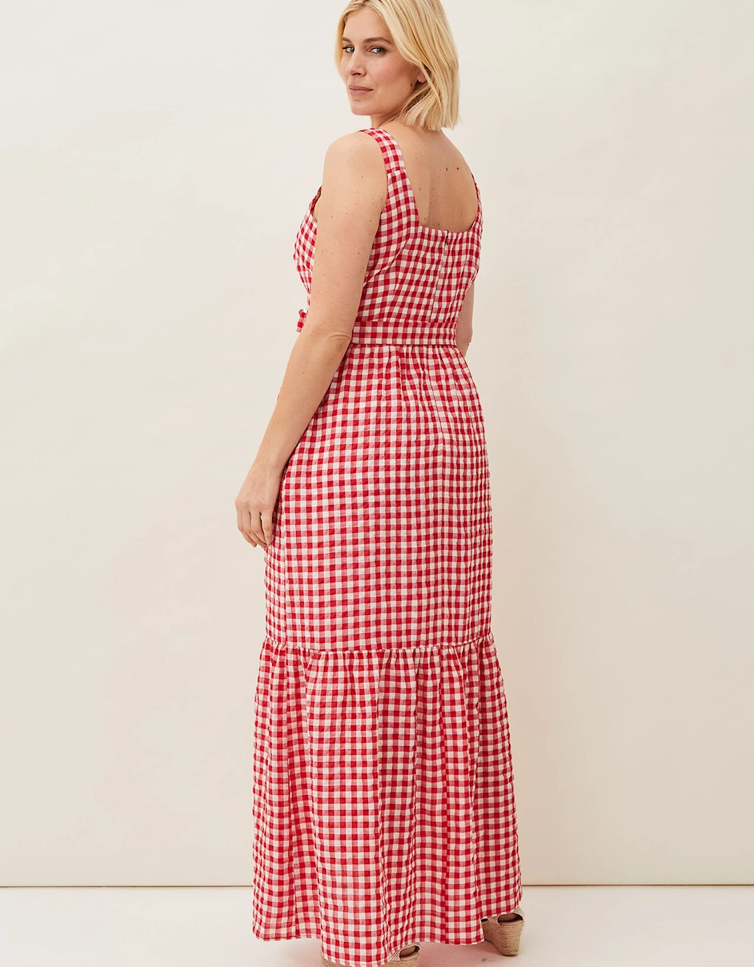 Geri Gingham Maxi Dress