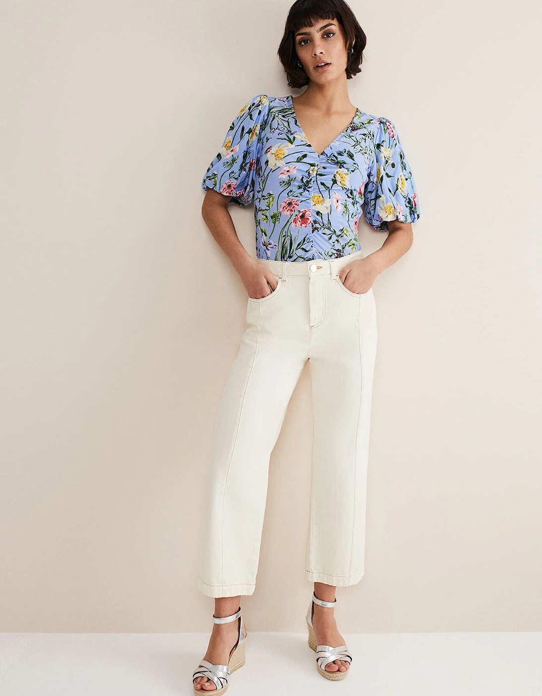 Donda Floral Ruched Top