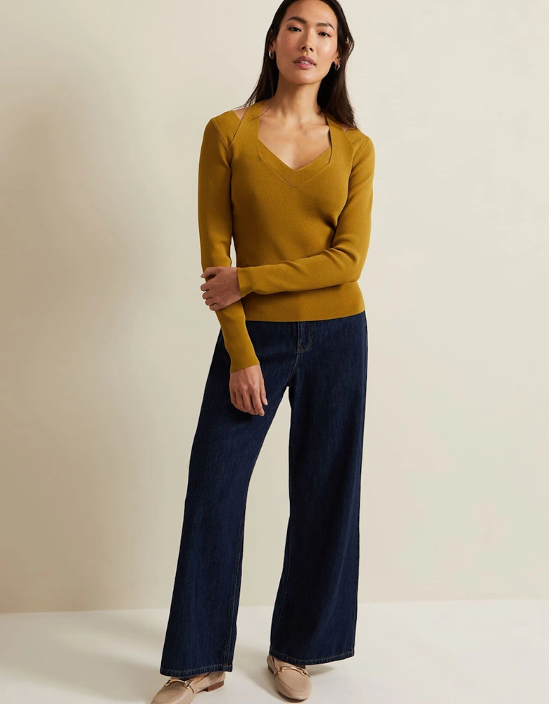 Emily Cut Out Compact Knit Top